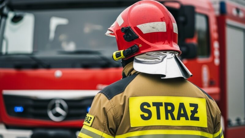 Gigantyczny pożar zakładu stolarskiego w Znakowie – olbrzymie straty!