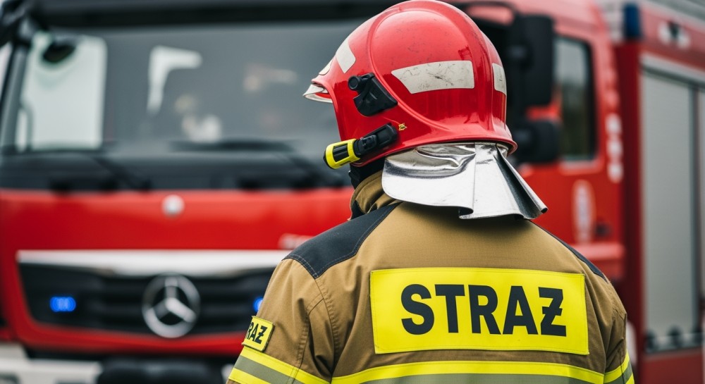 Gigantyczny pożar zakładu stolarskiego w Znakowie – olbrzymie straty!
