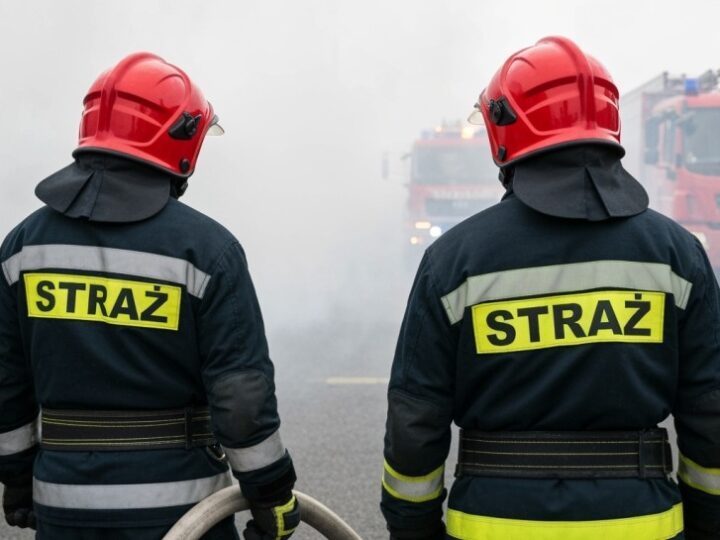 Groźny pożar w hurtowni chemicznej w Lęborku – 7 jednostek straży w akcji!