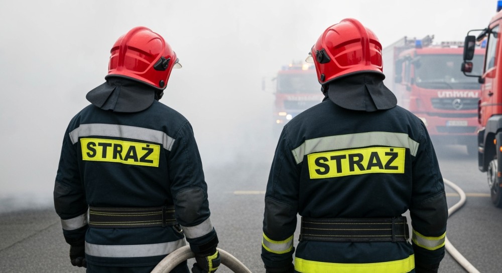 Groźny pożar w hurtowni chemicznej w Lęborku – 7 jednostek straży w akcji!