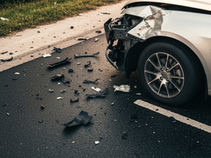 Toyota wjechała pod autobus na skrzyżowaniu, 3-letnia pasażerka trafiła do szpitala