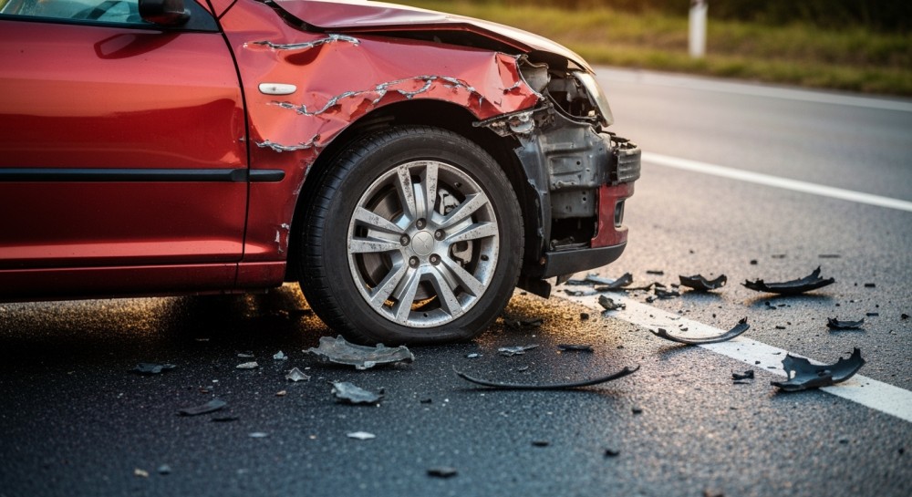 Kierowca autobusu zasłabł i uderzył w drzewo w Darżynie