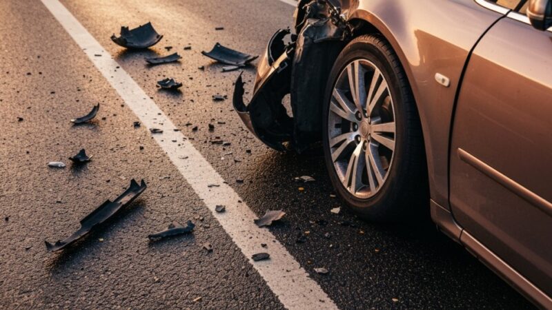 Bobrowniki: Droga już otwarta po kolizji Mercedesa z Audi