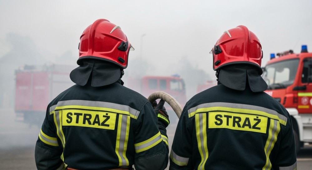 Setki strażaków w Charnowie: OSP w akcji przeciwko pożarowi zakładu
